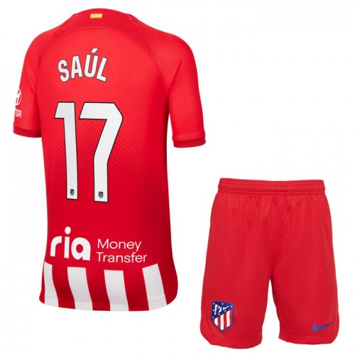 Fußball Trikot Atlético Madrid Saul 17 Heim 2023-24 - Kinder Fußball Trikot Atlético Madrid Saul 17 Heim 2023-24 - Kinder